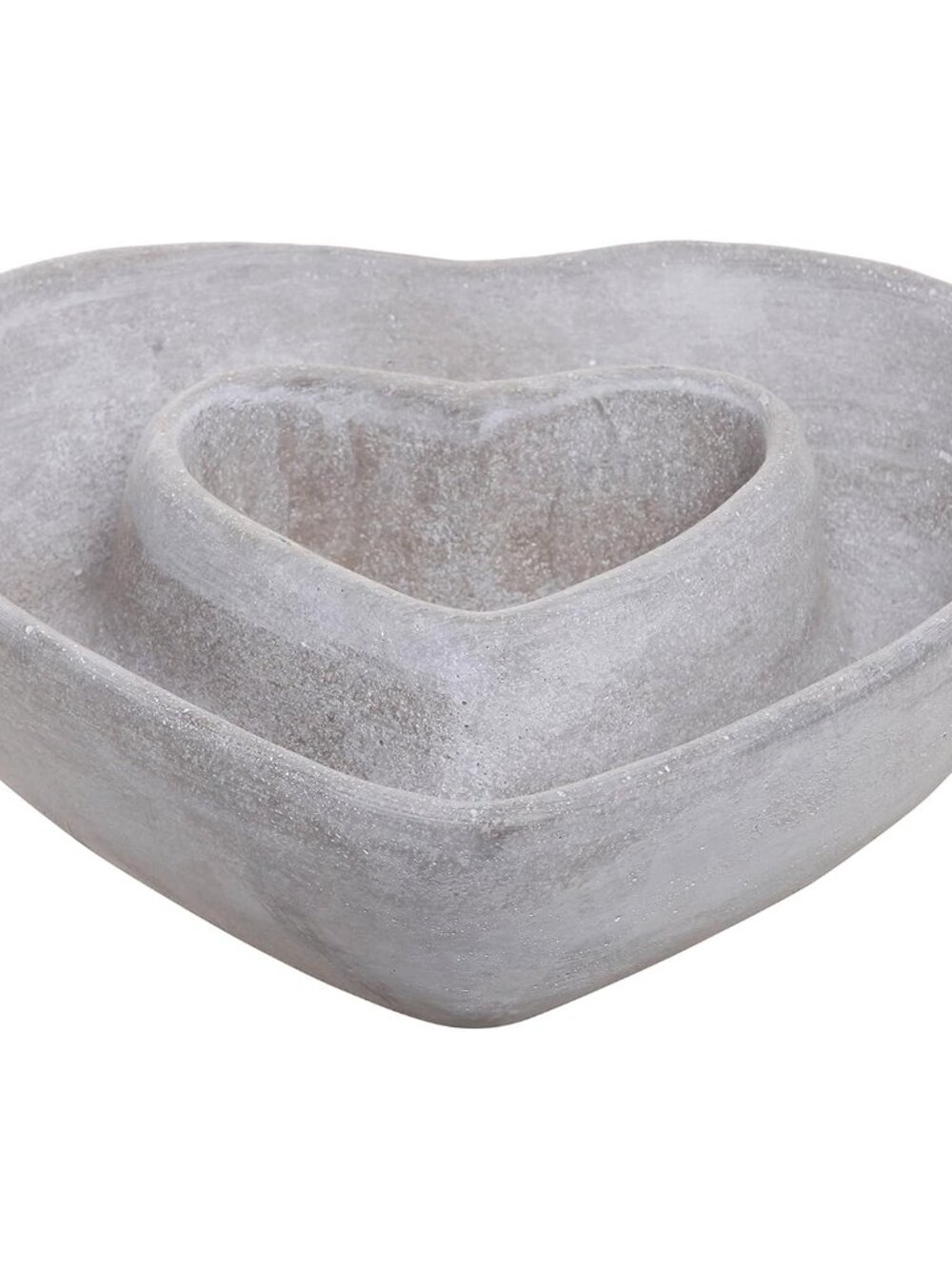 Gray Cement Succulent Plant Pot with Drainage Hole, Heart Shaped, for Indoor Pla - Picture 3 of 6